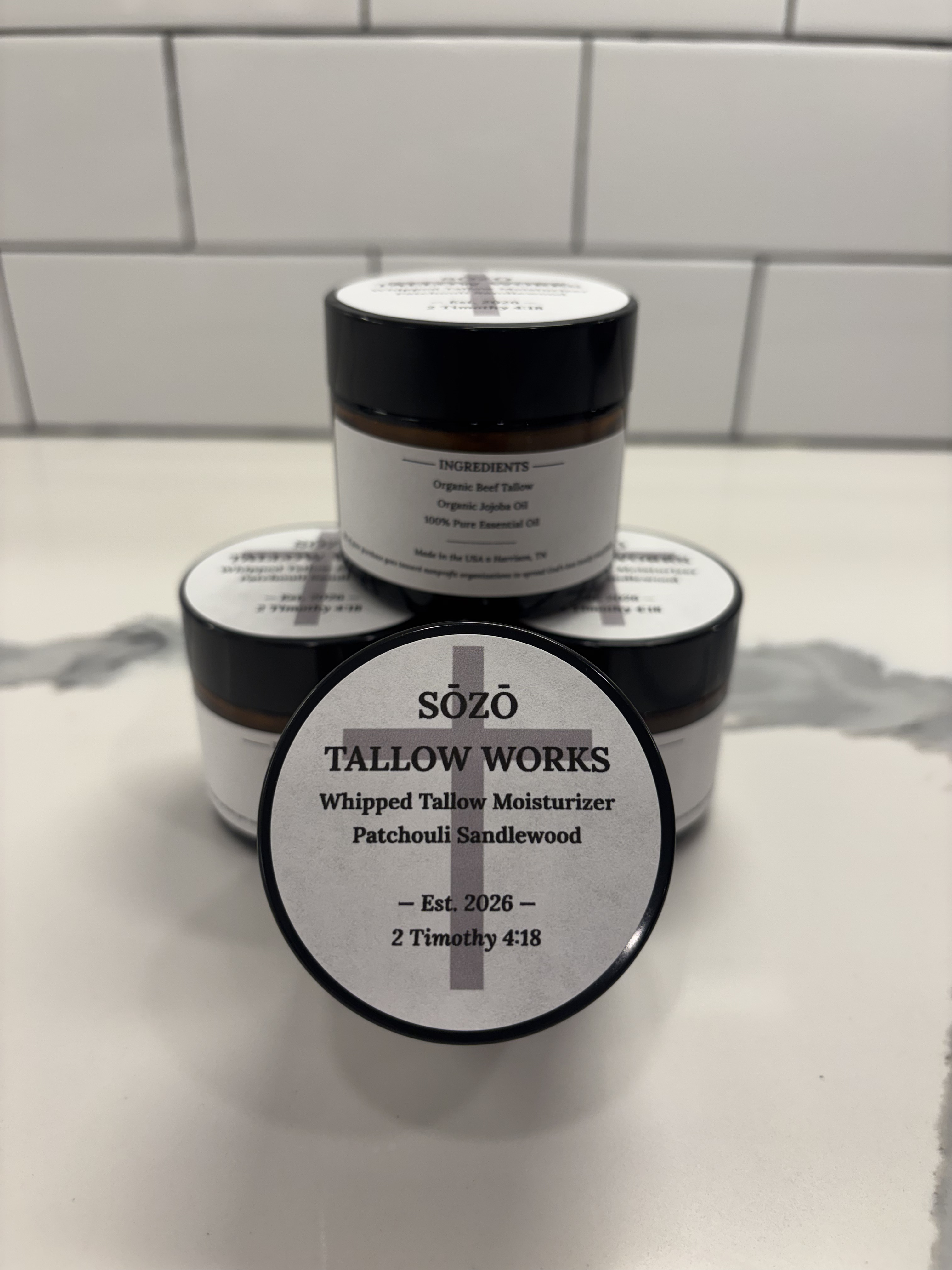 Whipped tallow moisturizer crafted in small batches in Harrison, Tennessee